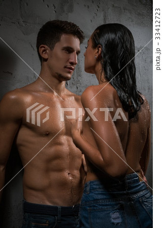 Young sexy couple enjoying intimate moment Young sexy couple enjoying intimate moment 33412723