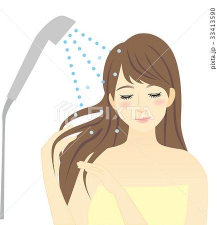 シャワーを浴びる女性 シャワーを浴びる女性 33413590