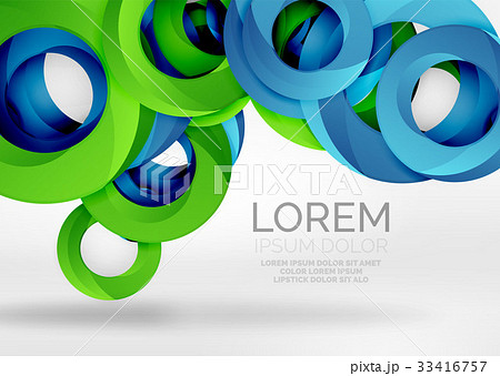 Modern 3d ring vector abstract background 33416757