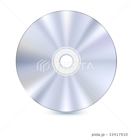 DVD or CD disc. Blue-ray technology vector 3D 33417010