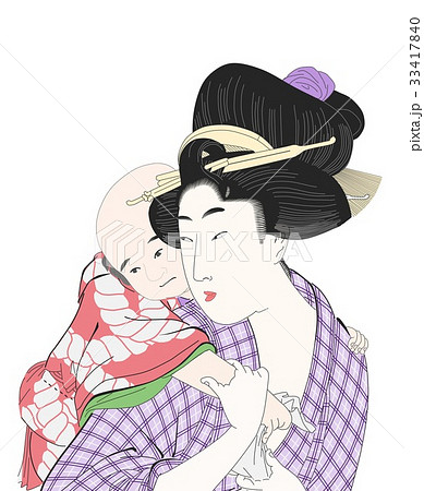 歌麿のおんぶ―むらさき 歌麿のおんぶ―むらさき 33417840