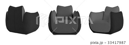 Grey Armchair in two angles 33417987