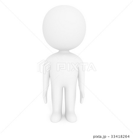 small white people stand in 3D 33418264