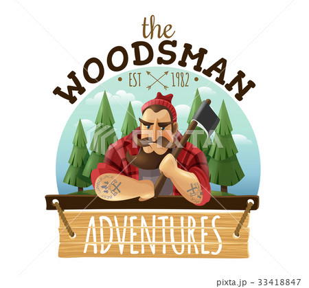 Lumberjack Woodsman Adventures  Logo Icon  33418847