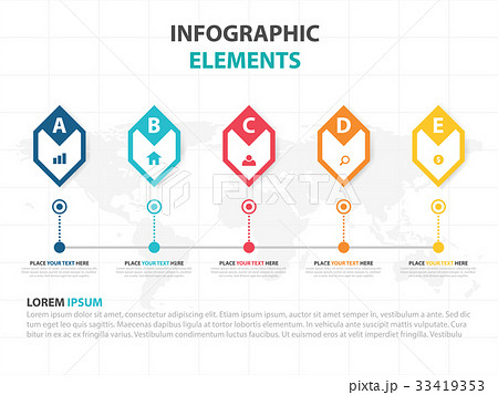 Business Infographic timeline process template 33419353