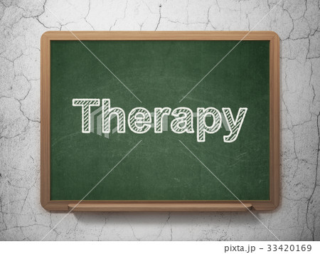 Medicine concept: Therapy on chalkboard background 33420169