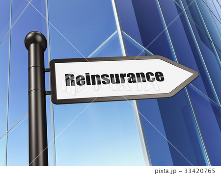 Insurance concept: sign Reinsurance on Building 33420765