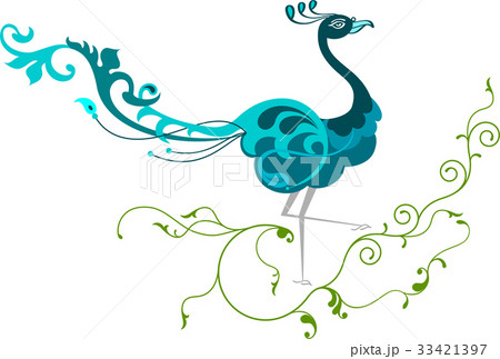 Peacock Artistic Hand Drawn 33421397