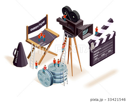 Isometric Cinema Elements Concept Isometric Cinema Elements Concept 33421546