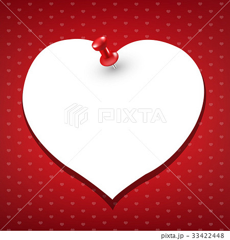 Note Paper Heart And Red Pins Note Paper Heart And Red Pins 33422448