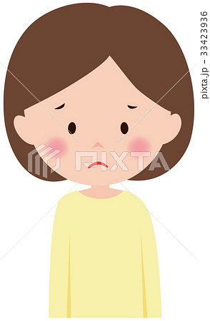 人物 表情 ガッカリ 残念 女性のイラスト素材