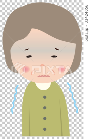 人物 表情 寒い シニア 女性 人物 表情 寒い シニア 女性 33424056