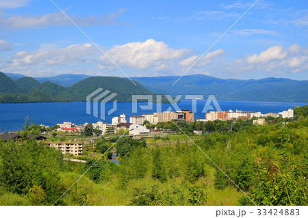 金比羅火口災害遺構散策路からみる洞爺湖温泉街 33424883