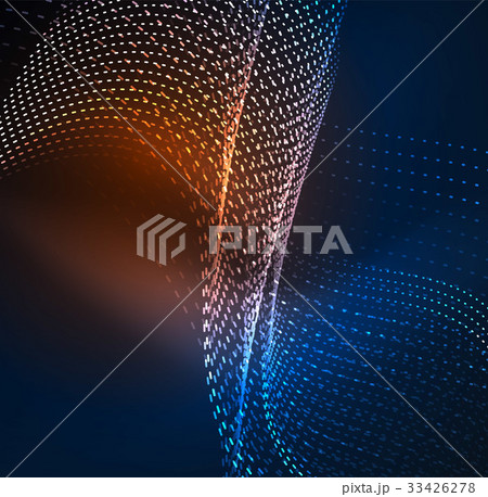 Vector wave particles background 33426278