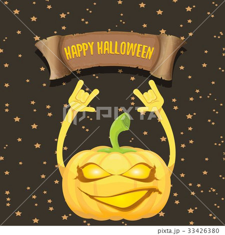 vector halloweenrock n roll pumpkin character vector halloweenrock n roll pumpkin character 33426380