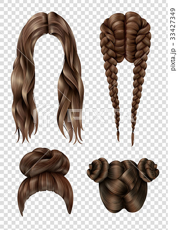 Female Hairstyles Setのイラスト素材