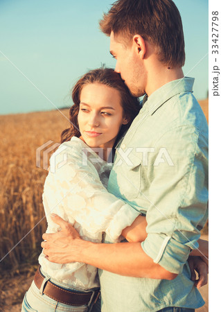 Young couple in love outdoor. Young couple in love outdoor. 33427798