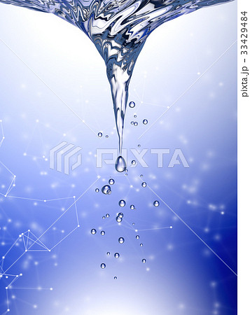 Whirlpool in blue water 33429484