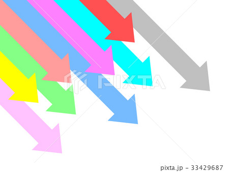 右下矢印のイラスト素材