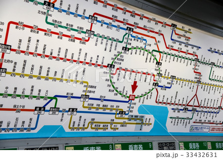 品川駅路線図料金表 品川駅路線図料金表 33432631