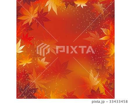 シームレスな秋の背景　正方形　赤 33433458