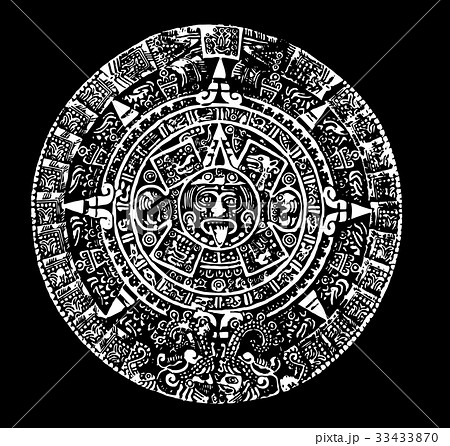 アステカの模様 イラストのイラスト素材