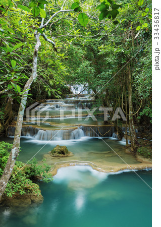 Level 1 of Huay Mae Kamin waterfall Level 1 of Huay Mae Kamin waterfall 33436817