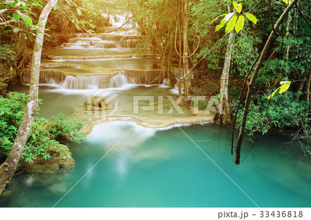 Level 1 of Huay Mae Kamin waterfall Level 1 of Huay Mae Kamin waterfall 33436818