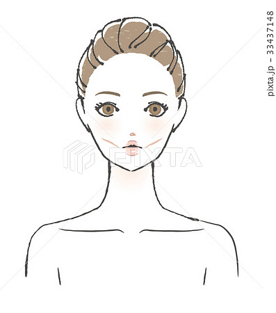 顔　エクササイズ　頬をへこませる 33437148