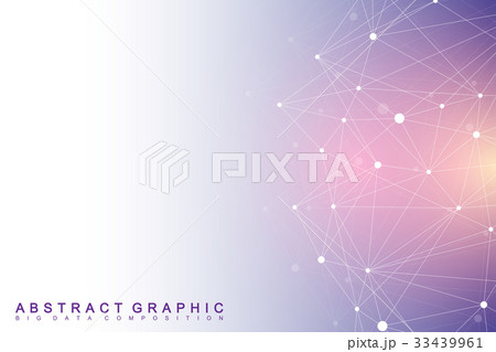 Geometric graphic background molecule and 33439961