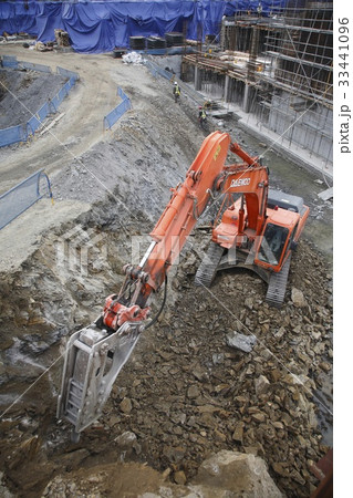 建設現場 掘削機 義王市 33441096