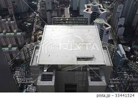 高層ビル スターシティ 屋上の写真素材