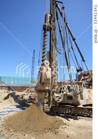 建設機械 建設現場 掘削機 33442341