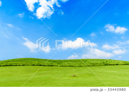 若草山 夏 青空 若草山 夏 青空 33443980