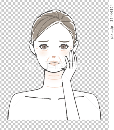 Mature wrinkles illustration 33444594