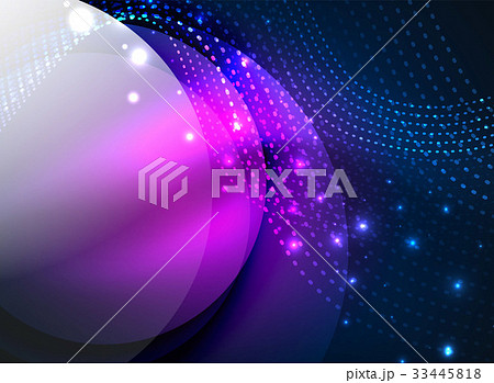 Glowing wave created with particles on dark color 33445818