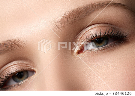 Beauty model girl with perfect makeup. Beauty face Beauty model girl with perfect makeup. Beauty face 33446126