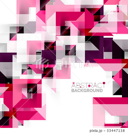 Modern square geometric pattern design on white 33447138