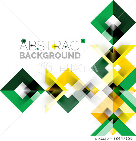 Modern square geometric pattern design on white 33447159