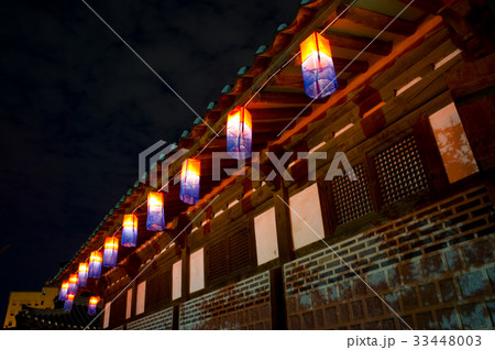 南山コル韓屋村 夜景 軒下 33448003