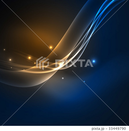 Energy lines, glowing waves in the dark, vector Energy lines, glowing waves in the dark, vector 33449790