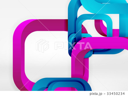 Squares geometric shapes in light grey 3d space 33450234