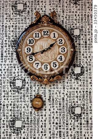 壁掛け時計 壁紙 時計の写真素材