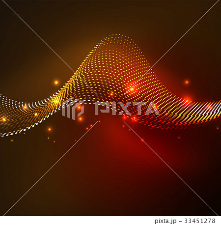 Vector wave particles background 33451278