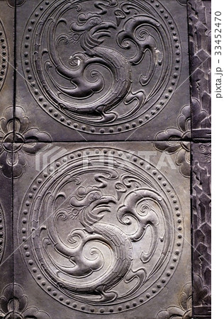 高句麗 鳳凰柄レンガ 展示 33452470