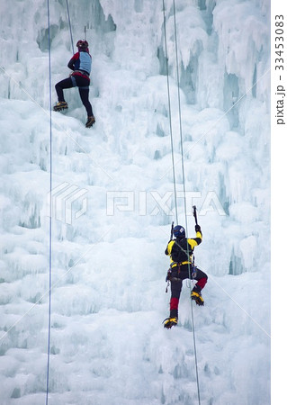 極限スポーツ 氷壁乗る 泳動氷壁章 33453083