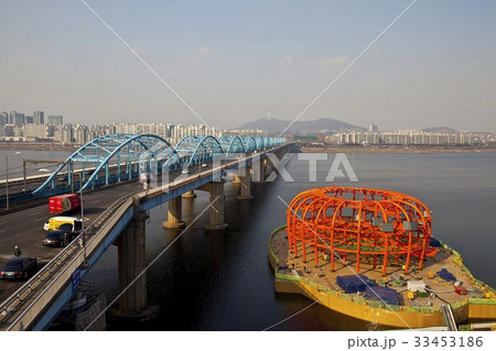 建設現場 動作大橋 ソウル 33453186