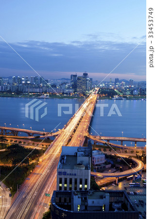 麻浦大橋 ソウル 夜景 33453749