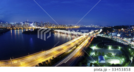 ソウル 夜景 漢江 33453858