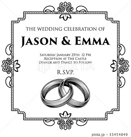Wedding Rings Bands Wedding Invitation Template 33454849